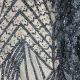  Blue Net Fabric Sequins Embroidery 60 Inches Width 