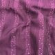  Wine Floral Stripes Thread Embroidery Slub Dupion Fabric 