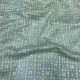  Sea Green Mirror Embroidery Slub Dupion Fabric 