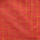 Pastel Red Chanderi Fabric Cotton with Checks Print 