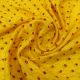 Yellow Pure Silk Fabric with Bandhani Design