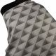 Grey/ White Swiss Cotton Fabric with Chevron Design