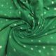 Dark Green Cotton Fabric with Lurex Polka Design