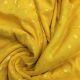 Yellow Cotton Fabric with Lurex Polka Design