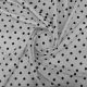 White Rayon Cotton Fabric with Polka Dots Print 56 Inches Width