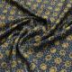Grey Yellow Rayon Fabric with Floral Print