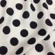 White Polka Dots Print Rayon Cotton Fabric 56 Inches Width