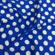 Blue Polka Dots Print Rayon Cotton Fabric 56 Inches Width