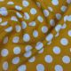 Mustard Yellow Polka Dots Print Rayon Cotton Fabric 56 Inches Width