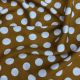 Brown Polka Dots Print Rayon Cotton Fabric 56 Inches Width