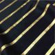 Dark Navy Blue Cotton Fabric with Lurex Stripes