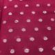 Reddish Maroon Cotton Fabric with Lurex Polka Design