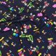 Navy Blue Mickey Quirky Print Rayon Cotton Fabric 56 Inches Width