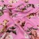 Pink Floral Print Rayon Cotton Fabric 56 Inches Width
