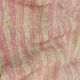 Natural Beige Pure Linen Pink Printed Fabric