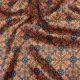 Dark Orange Gajji / Mashru Silk Fabric with Patola Print
