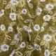Mustard Yellow Floral Batik Printed Cotton Fabric