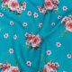 Rama Green Slub Cotton Floral Printed Fabric
