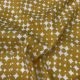 Mustard Yellow Swiss Cotton Abstract Printed Fabric