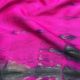 Black Pink Tie Dye Shibori Dupion Silk Fabric