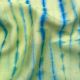 Green Blue Tie Dye Shibori Dupion Silk Fabric