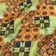 Multi Color Linen Geometric Printed Fabric 58 Inches Width
