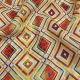 Multi Color Linen Geometric Printed Fabric 58 Inches Width