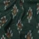 Dark Green Ikat Handloom Cotton Fabric