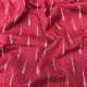 Red Ikat Handloom Cotton Fabric