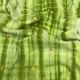 Parrot Green Cotton Fabric Shibori Tie Dye With Zari Motifs