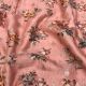 Peach Banarasi Silk Chanderi Floral Printed Fabric