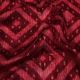 Red Silk Chanderi Fabric Abstract Print