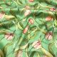 Light Green Modal Satin Fabric with Floral Print
