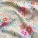 Light Peach Floral Printed Muslin Cotton Fabric
