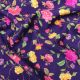 Purple Soft Slub Dupion Floral Printed Fabric
