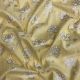 Light Yellow Floral Foil Printed Cotton Fabric
