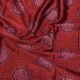 Maroon Gajji / Mashru Silk Fabric with Ajrak Print