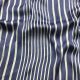 Teal Blue Cotton Satin Fabric Stripes Print