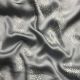 Grey Cotton Satin Fabric Motifs Print
