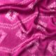 Pink Modal Satin Fabric with Tye Dye Batik Print
