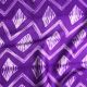 Purple Modal Satin Fabric with Tie Dye Batik Print