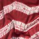 Red Modal Satin Fabric with Tie Dye Batik Geometric Print