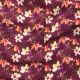Purple Pure Linen Multi Color Floral Printed Fabric