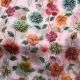 Pastel Pink Digital Multi Color Floral Printed Pure Organza Silk Fabric