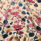 Light Peach Gajji Mashru Silk Fabric with Floral Print