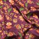 Purple Gajji Mashru Silk Fabric with Floral Print