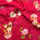 Coral Pink Swiss Cotton Floral Printed Fabric