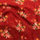 Red Swiss Cotton Floral Printed Fabric