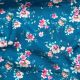 Sky Blue Swiss Cotton Floral Printed Fabric