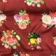 Maroon Swiss Cotton Floral Printed Fabric